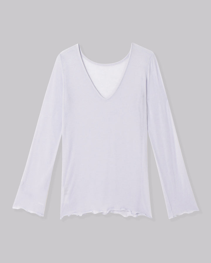 SHEER JERSEY TOPS(CASHMERE SILK MIX)