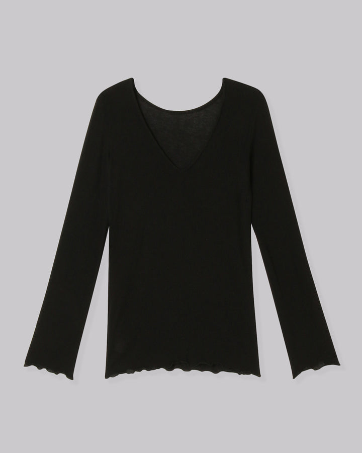 SHEER JERSEY TOPS(CASHMERE SILK MIX)