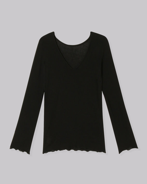 SHEER JERSEY TOPS(CASHMERE SILK MIX)