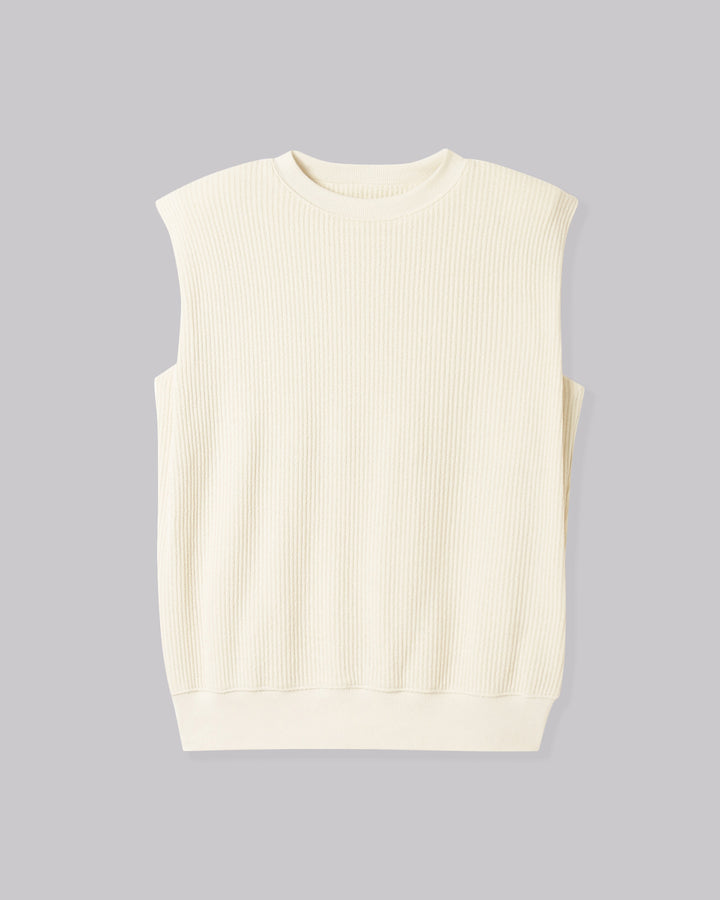 BOUCLE JERSEY SLEEVELESS TOPS