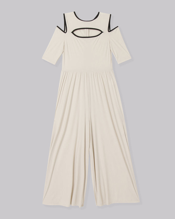 NOTCH DESIGN HIGH STRETCH JUMPSUIT