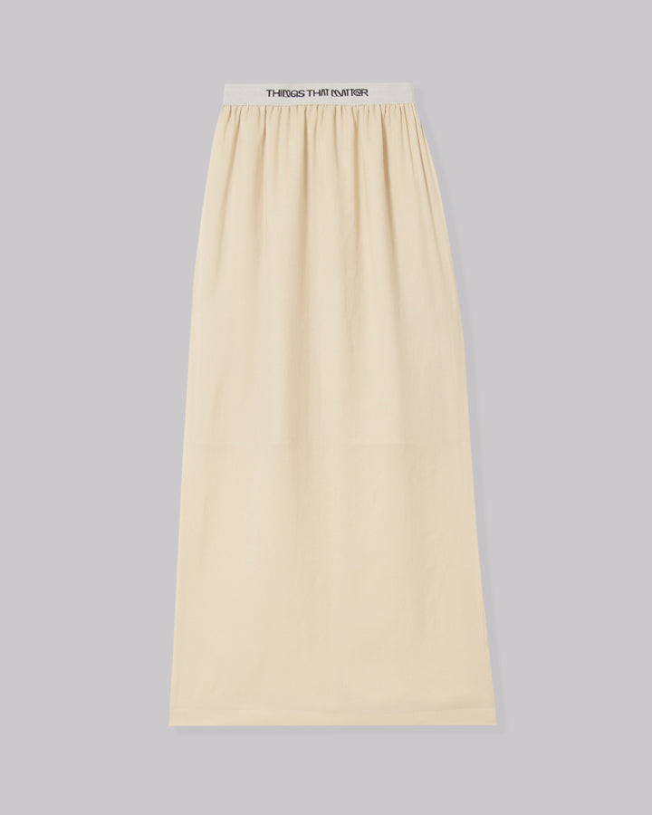 POWDERY SATIN NARROW SKIRT