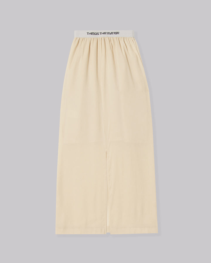 POWDERY SATIN NARROW SKIRT