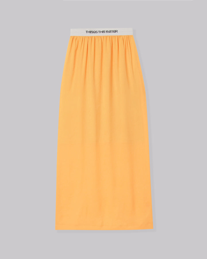 POWDERY SATIN NARROW SKIRT