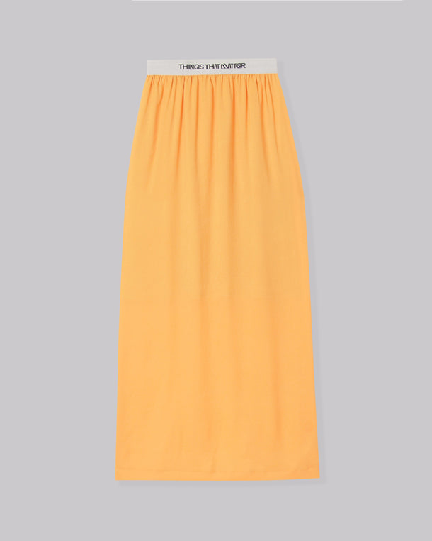 POWDERY SATIN NARROW SKIRT