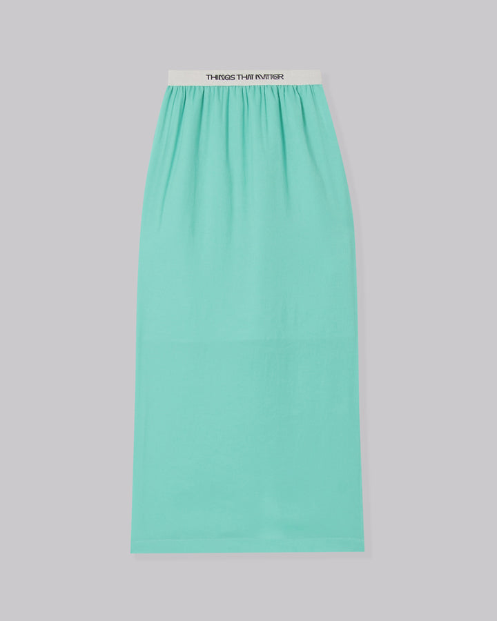 POWDERY SATIN NARROW SKIRT