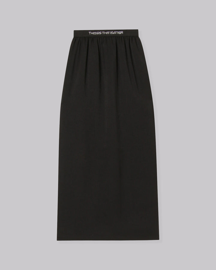 POWDERY SATIN NARROW SKIRT