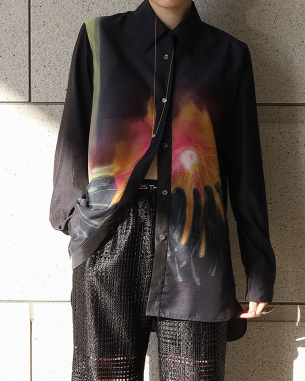 DRAWING HANABI SHEER SHIRT