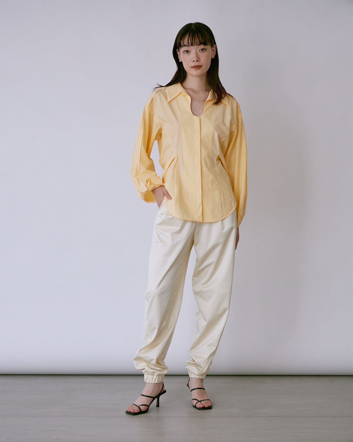 THINGS THAT MATTER◆VOLUME SLEEVE SHIRT/長袖シャツ/FREE/コットン/イエロー/0582TM0102P VOLUME SLEEVE SHIRT | | STORE | THINGS THAT MATTER ONLINE STORE