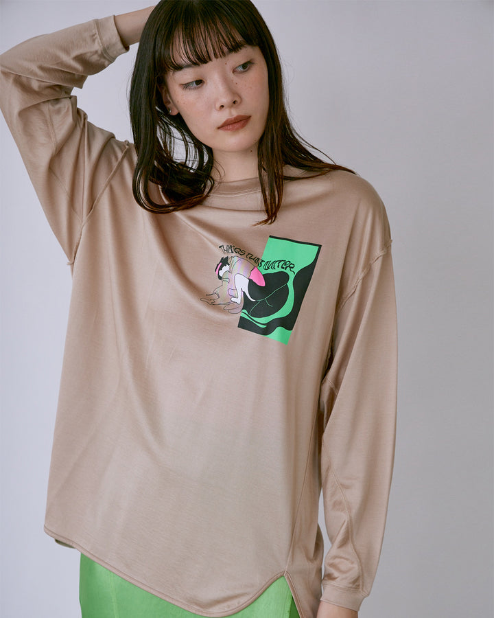 SHUNGA GRAPHIC PRINT LONG T-SHIRT