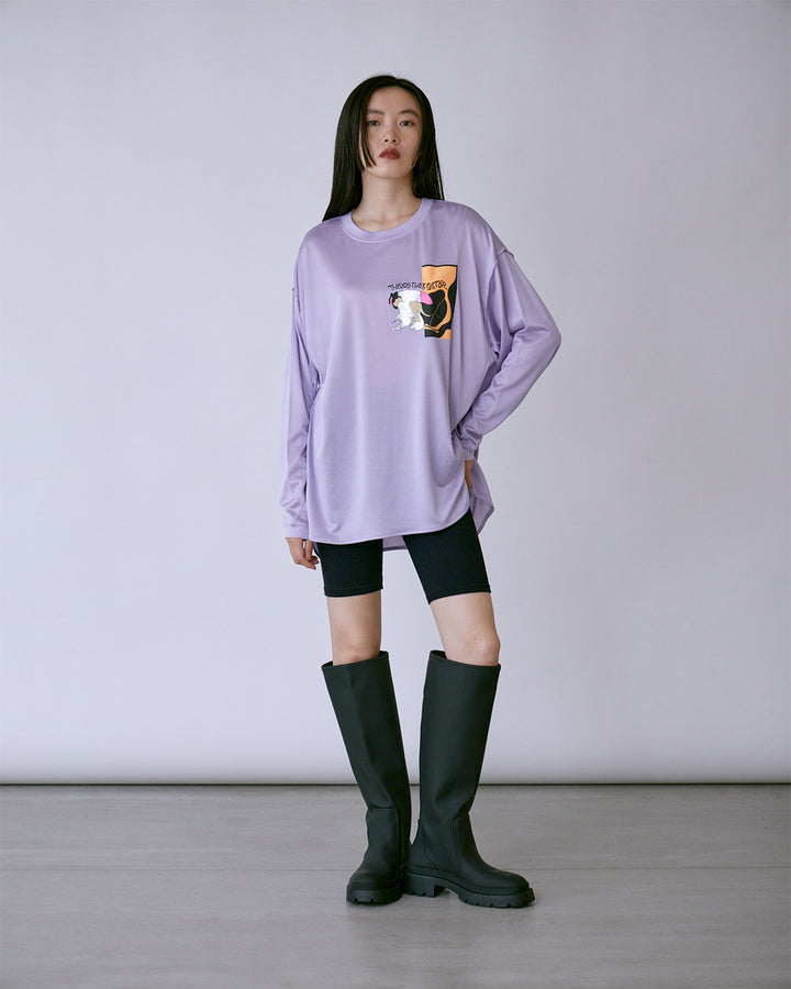 SHUNGA GRAPHIC PRINT LONG T-SHIRT