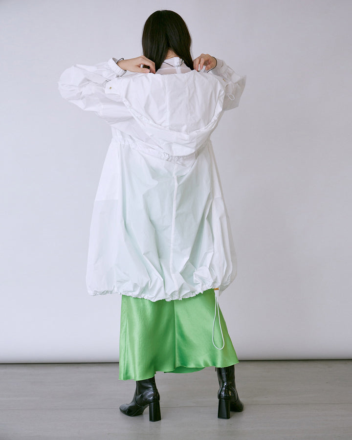 MICRO TAFFETA VOLUME HOOD COAT