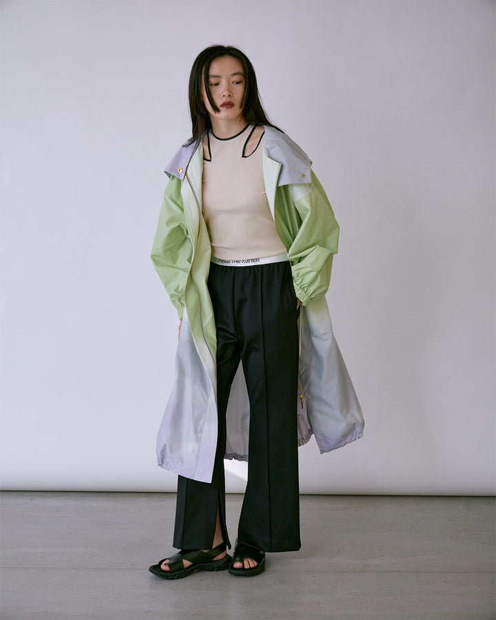 PRINT  VOLUME HOOD COAT