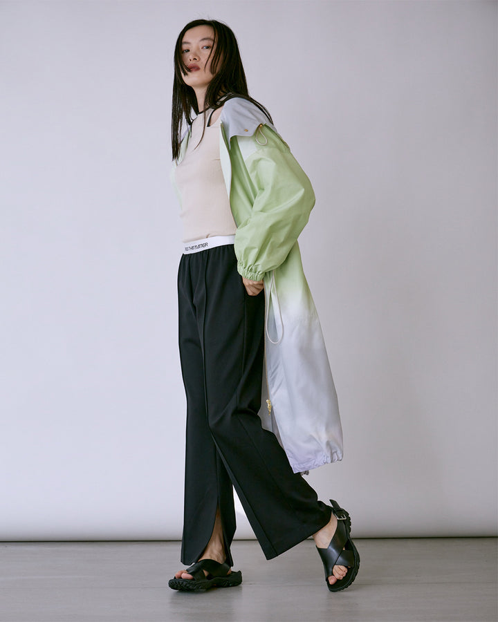 PRINT  VOLUME HOOD COAT